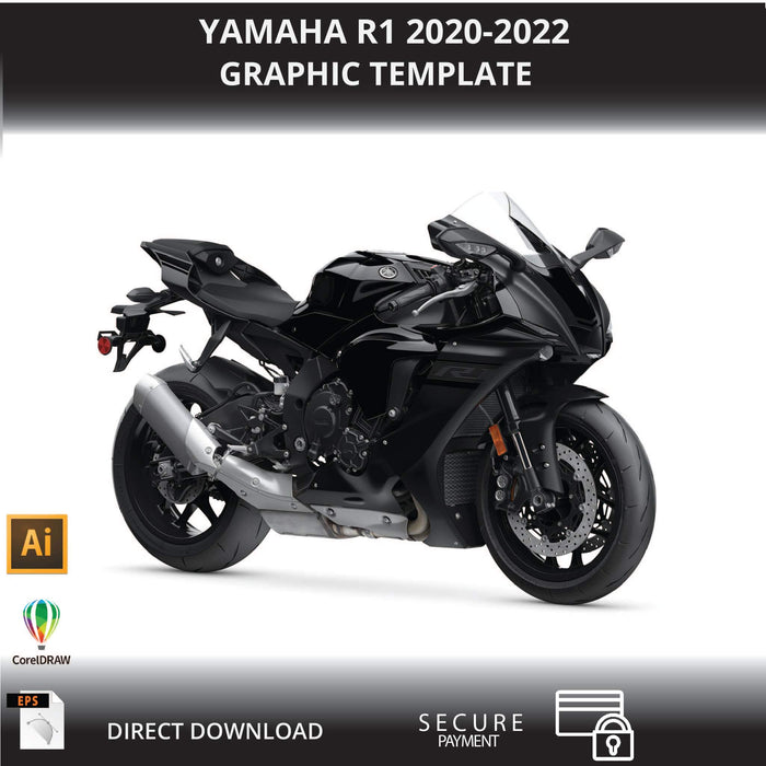 YAMAHA R1 2020-2022 1:1 Vector Graphic Template