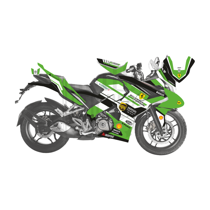 Bajaj Pulsar RS200 Ferrari Graphic Kit Decal Wrap Sticker Set