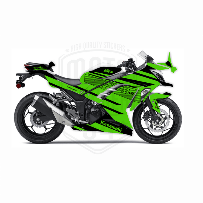 Kawasaki Ninja 300 2012-2016 ZX-3R Theme Graphic Kit