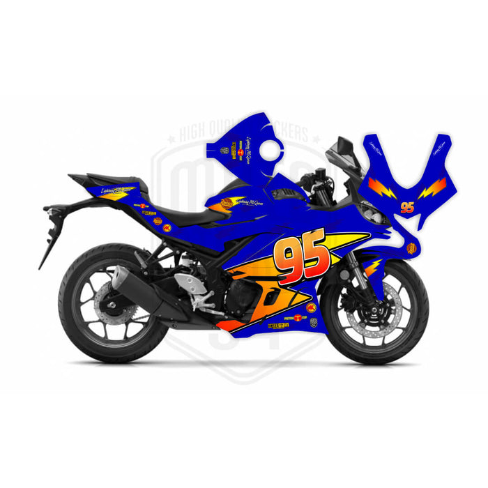 Yamaha R25 McQueen Graphic Sticker Decal Wrap Kit Fits Yamaha R3 R25 2019-2022
