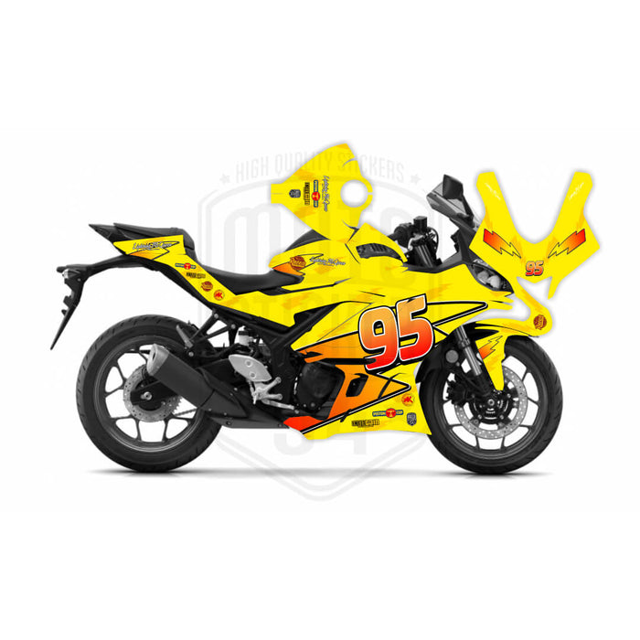Yamaha R25 McQueen Graphic Sticker Decal Wrap Kit Fits Yamaha R3 R25 2019-2022