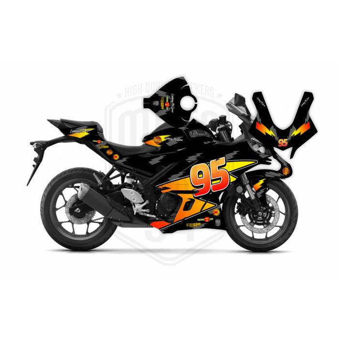 Yamaha R25 McQueen Graphic Sticker Decal Wrap Kit Fits Yamaha R3 R25 2019-2022