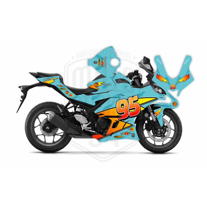 Yamaha R25 McQueen Graphic Sticker Decal Wrap Kit Fits Yamaha R3 R25 2019-2022