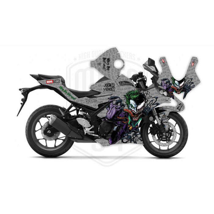 Yamaha Venom & Joker Graphic Sticker Decal Wrap Kit Fits Yamaha R3 R25 2019-2022