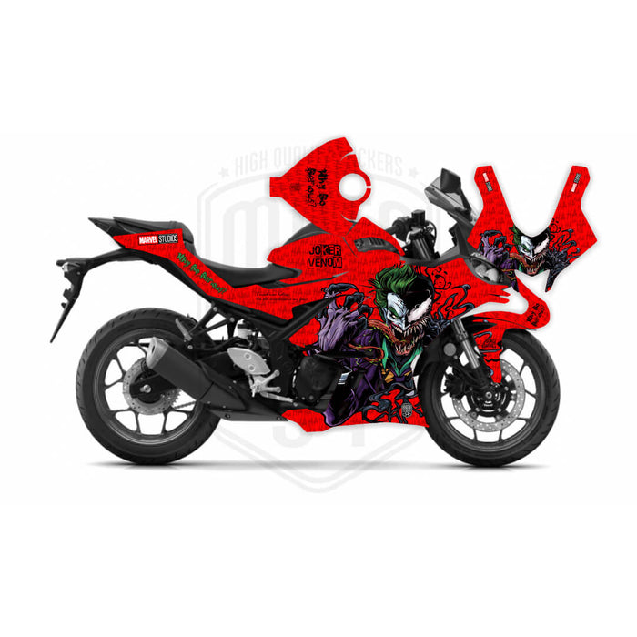 Yamaha Venom & Joker Graphic Sticker Decal Wrap Kit Fits Yamaha R3 R25 2019-2022