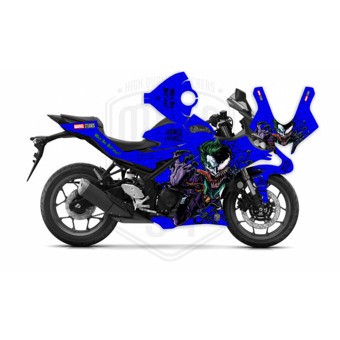 Yamaha Venom & Joker Graphic Sticker Decal Wrap Kit Fits Yamaha R3 R25 2019-2022