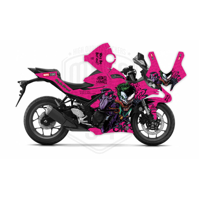 Yamaha Venom & Joker Graphic Sticker Decal Wrap Kit Fits Yamaha R3 R25 2019-2022