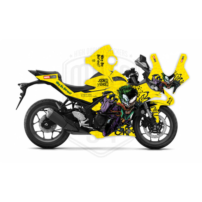 Yamaha Venom & Joker Graphic Sticker Decal Wrap Kit Fits Yamaha R3 R25 2019-2022