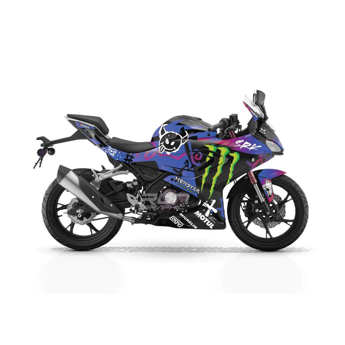 RKS SRK 125 R Graphic Kit Monster Design Bikerz Kingdom