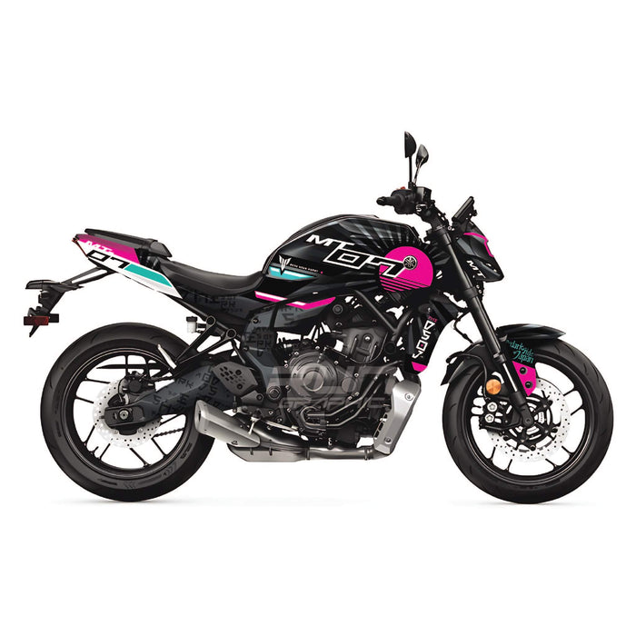 YAMAHA MT07 2025 Sunrays Graphics Kit 2025 Model Decal Set