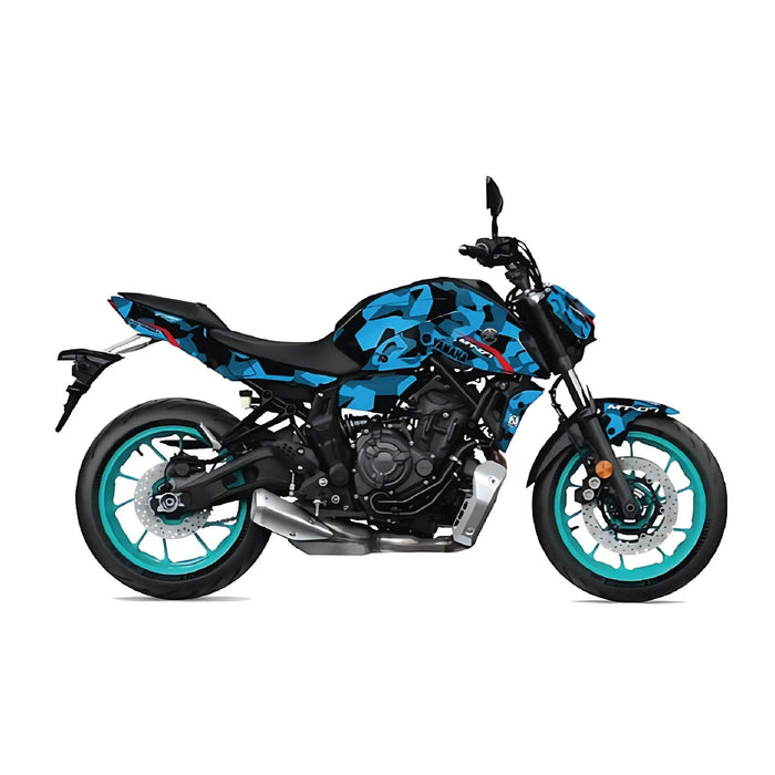 YAMAHA MT07 Graphics Kit Camo Turquoise 2021 - 2024 Design MT07 Decal Set