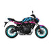 YAMAHA MT07 Graphics Kit Paint Splash Blue Pink 2021 - 2024 Design MT07 Decal Set Bikerz Kingdom
