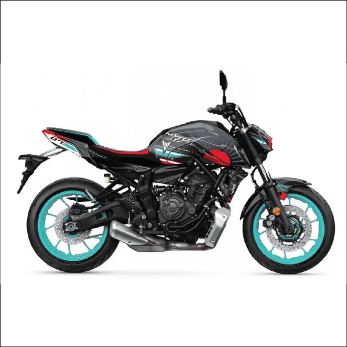 YAMAHA MT07 Graphics Kit 2021 - 2024 Sun Rays Design MT07 Decal Set