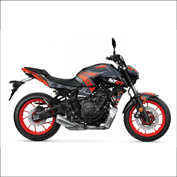 YAMAHA MT07 Graphics Kit 2021 - 2024 Design MT07 Decal Set Bikerz Kingdom