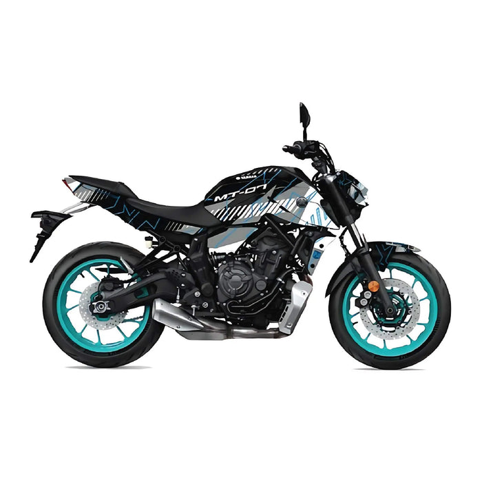 YAMAHA MT07 Graphics Kit 2021 - 2024 Lines Design MT07 Decal Set Bikerz Kingdom