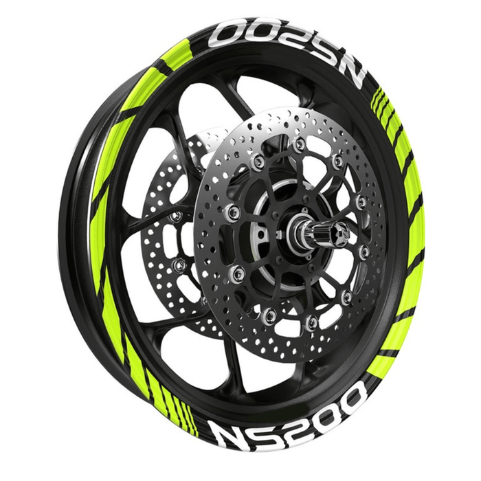 High Quality Bajaj Pulsar NS200 17 inch Motorcycle Vibrant Wheel Rim Stickers