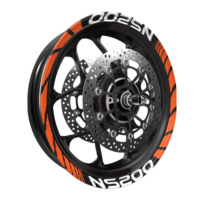 High Quality Bajaj Pulsar NS200 17 inch Motorcycle Vibrant Wheel Rim Stickers