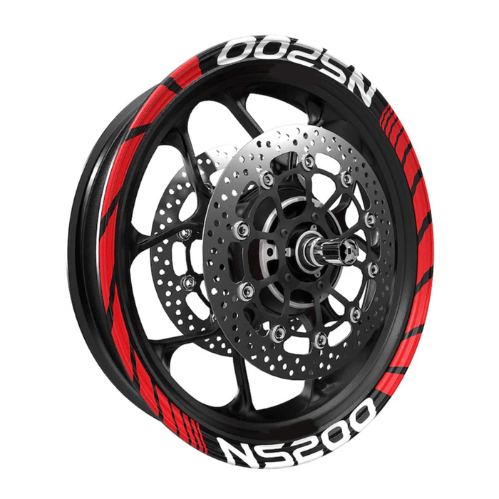 High Quality Bajaj Pulsar NS200 17 inch Motorcycle Vibrant Wheel Rim Stickers