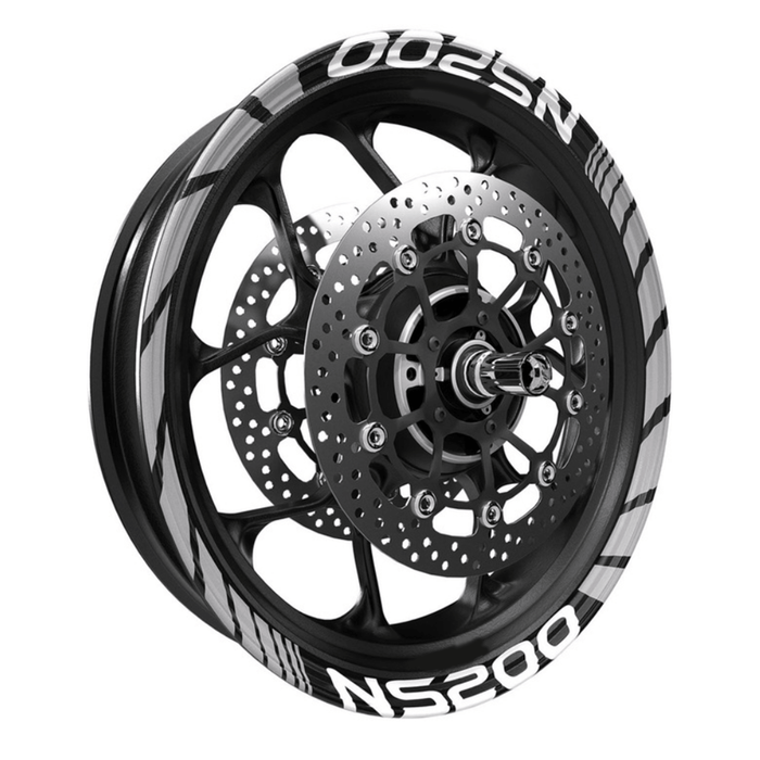 High Quality Bajaj Pulsar NS200 17 inch Motorcycle Vibrant Wheel Rim Stickers