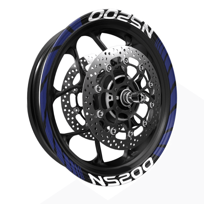High Quality Bajaj Pulsar NS200 17 inch Motorcycle Vibrant Wheel Rim Stickers