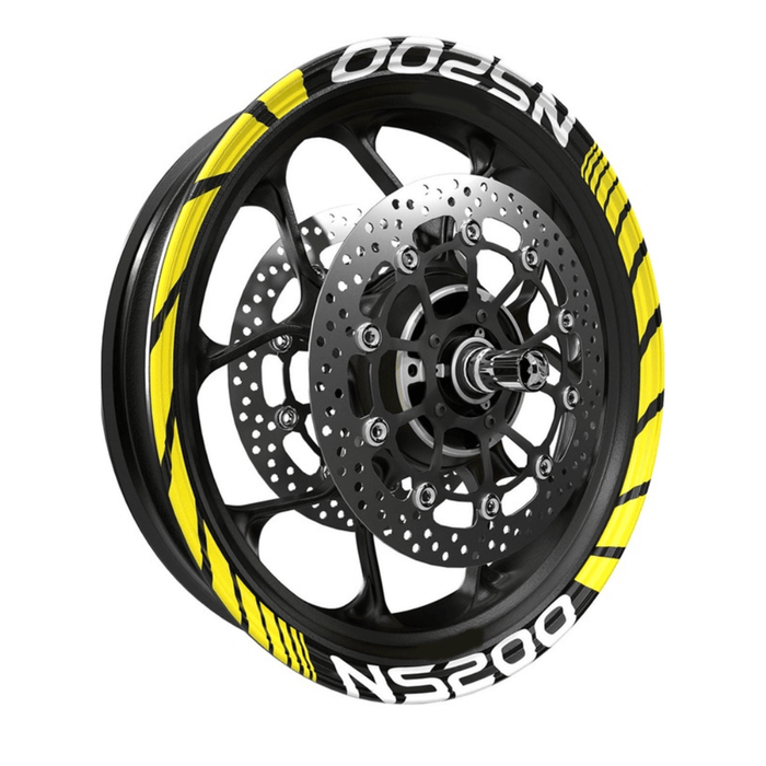 High Quality Bajaj Pulsar NS200 17 inch Motorcycle Vibrant Wheel Rim Stickers
