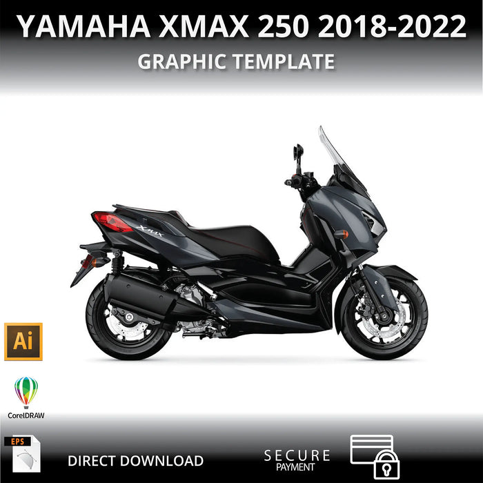 Yamaha XMAZ Motorcycle Graphic Template | Bikerz Kingdom