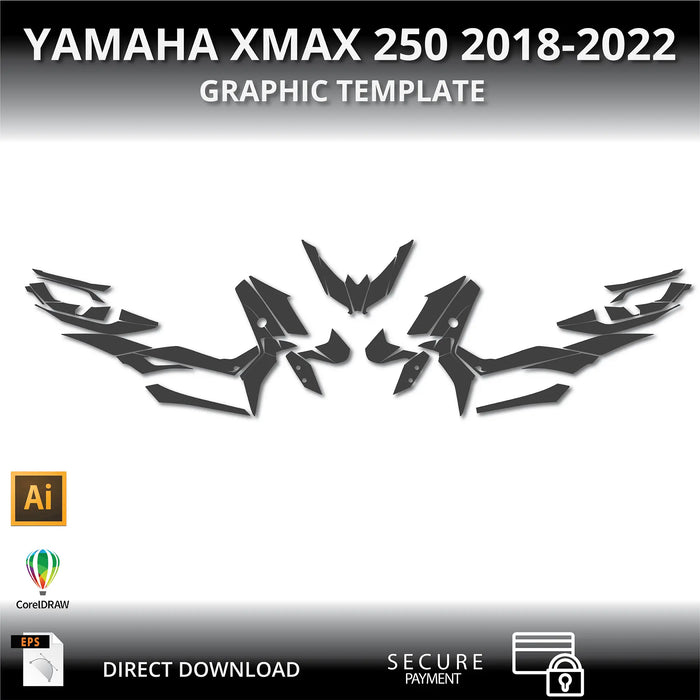 Yamaha XMAZ Motorcycle Graphic Template | Bikerz Kingdom